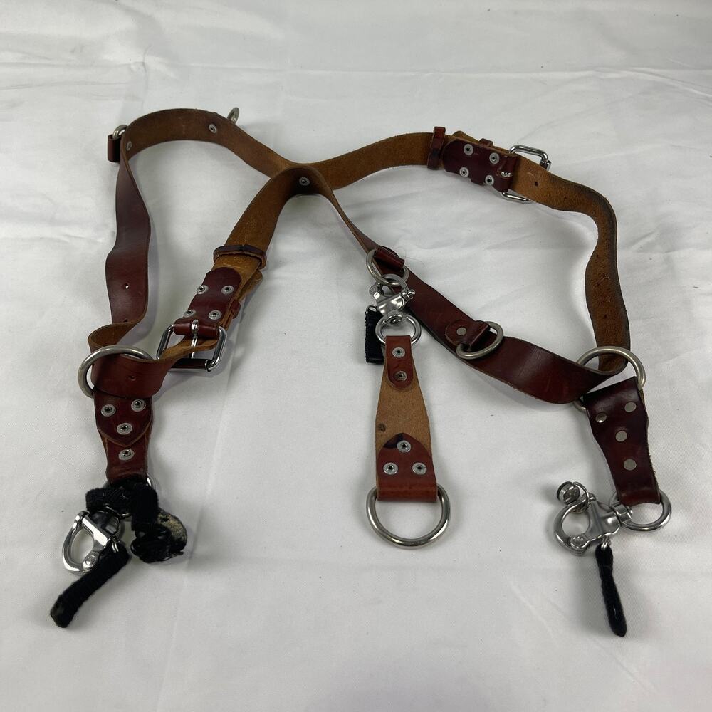 HoldFast MoneyMaker Dual Camera Harness Strap System Brown Leather Size S